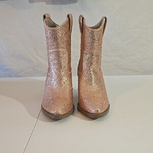 Sparkly Pink Sequin Boots